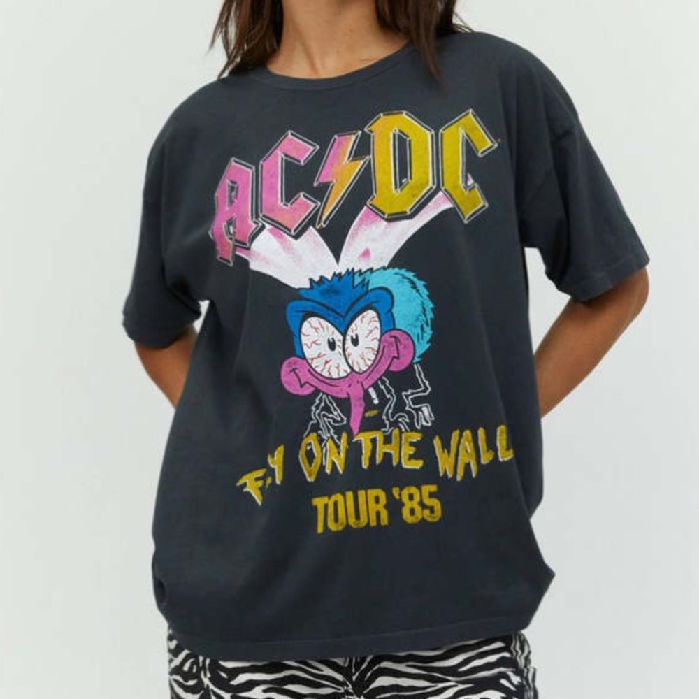 Daydream AC/DC Fly On The Wall Tour Vintage Tee Size S